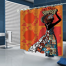 Shower Curtains New Design African girl digital print shower curtain 72 Inch