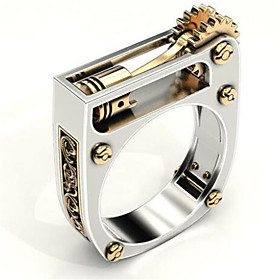 Band Ring Classic Gold Brass Titanium Steel Flower Stylish 1pc 7 8 9 10