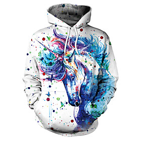 Inspiré par Cosplay Licorne Sweat à capuche Térylène Licorne Sweat à capuche Pour Homme / Femme