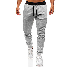 Men's Sporty / Basic Chinos / wfh Sweatpants Pants - Solid Colored Light gray Dark Gray Black US32 / UK32 / EU40 US34 / UK34 / EU42 US36 / UK36 / EU44