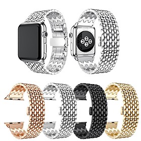 Smart Watch Band for Apple iWatch 1 pcs Jewelry Design Business Band Stainless Steel Replacement  Wrist Strap for Apple Watch Series 5 Apple Watch Series SE /