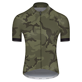 21Grams Men's Short Sleeve Cycling Jersey Summer Nylon Polyester Camouflage Patchwork Camo / Camouflage Bike Jersey Top Mountain Bike MTB Road Bike Cycling Ult