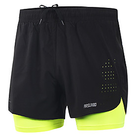 Arsuxeo Men's Running Shorts Athletic Bottoms 2 in 1 Liner Split Spandex Gym Workout Marathon Basketball Football / Soccer Running Active Training Li Arsuxeo Men's Running Shorts Athletic Bottoms 2 in 1 Liner Split Spandex Gym Workout Marathon Basketball Football / Soccer Running Active Training Li