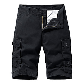 Men's Streetwear Punk  Gothic Outdoor Sports Going out Weekend Chinos Shorts Pants Solid Colored Knee Length Sporty Black Army Green Khaki Navy Blue Gray