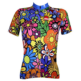 21Grams Dames Korte mouw Wielrenshirt Polyester Blauw groen Paars Blauw Flora Botanisch Grote maten Fietsen Shirt Kleding Bovenlichaam Bergracen Weg 21Grams Dames Korte mouw Wielrenshirt Polyester Blauw groen Paars Blauw Flora Botanisch Grote maten Fietsen Shirt Kleding Bovenlichaam Bergracen Weg