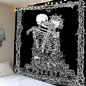 Mandala Skull Printed Wall Hanging Tapestry Yoga Mat Bedroom Decor Bohemia Beach Towel Tapestry Tablecloth