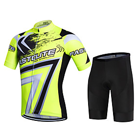 Fastcute Heren Korte mouw Wielrenshirt met shorts Lycra Polyester Rood Leger Groen Blauw Meetkundig Grote maten Fietsen Short / Broekje Broeken / Reg Fastcute Heren Korte mouw Wielrenshirt met shorts Lycra Polyester Rood Leger Groen Blauw Meetkundig Grote maten Fietsen Short / Broekje Broeken / Reg