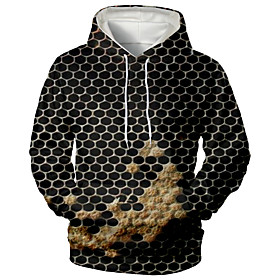 Men's Hoodie Graphic Hooded Daily Going out 3D Print Sports  Outdoors Casual Hoodies Sweatshirts  Black