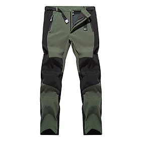 Men's Hiking Pants Trousers Winter Outdoor Thermal Warm Waterproof Portable Windproof Spandex Pants / Trousers Bottoms Army Green Grey Camping / Hiking Hunting