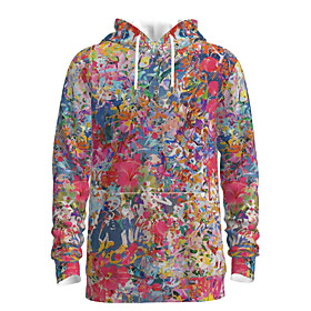 Men's Pullover Hoodie Sweatshirt Graphic Tie Dye Hooded Daily 3D Print Basic Hoodies Sweatshirts  Rainbow