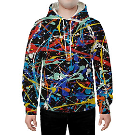 Men's Hoodie Graphic Hooded Daily Going out 3D Print Casual Hoodies Sweatshirts  Rainbow