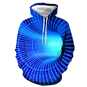 Homme Grande Taille Sweat-shirt à capuche Graphique 3D Print Capuche du quotidien Sortie 3D effet Décontractée Pulls Capuche Pulls molletonnés Manches Longues