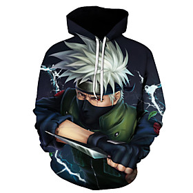 Inspiré par Naruto Costume de Cosplay Sweat à capuche Polyester Imprimer Imprimé Sweat à capuche Pour Homme / Femme / Hip-Hop