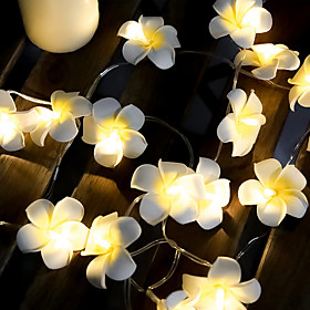 3M 20 LED Flower String Lights Frangipani Light for Christmas Gift Home Decoration Fairy Light Garland Wreath Christmas Outdoor Wedding Party Decorting Lamp