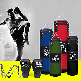 Punching Bag Heavy Bag Kit With Hanger Boxing Gloves Removable Chain Strap Punching Bag for Taekwondo Boxing Karate Martial Arts Muay Thai Adjustable Durable E