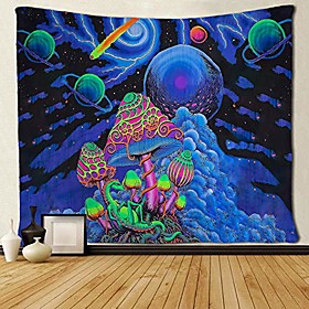 Psychedelic Abstract Wall Tapestry Art Decor Blanket Curtain Picnic Tablecloth Hanging Home Bedroom Living Room Dorm Decoration Polyester Arabesque Mushroom Tr