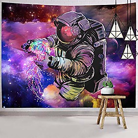trippy astronaut tapestry wall hanging fantasy galaxy tapestry hippie wall art colorful space wall tapestry home decor
