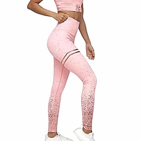 Women's High Waist Yoga Pants Stripe Tights Leggings Butt Lift Quick Dry Black Gold Pink White Spandex Yoga Fitness Gym Workout Winter Summer Sports Activewear