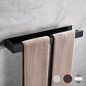 Wall Mounted Bathroom Towel Bar,304 Stainless Steel Single Bar Matte Black Silvery Bathroom  Kitchen Decoration
