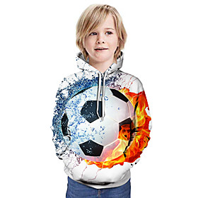 Kids Boys' Hoodie  Sweatshirt Long Sleeve Graphic Paisley 3D Print White Children Tops Active Basic Easter