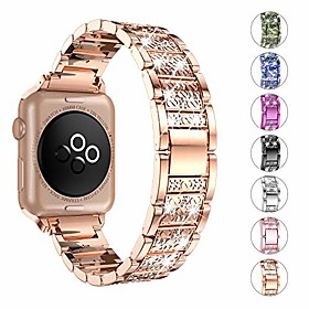 bling band compatible with apple watch bands 38mm 40mm, diamond rhinestone stainless steel band for iwatch strap for apple watch series 5/4/3/2/1 (champagne go