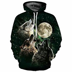 Inspiré par Animal Loup Costume de Cosplay Sweat à capuche Tissu Pelouche 3D Imprimé Harajuku Art graphique Sweat à capuche Pour Homme / Femme