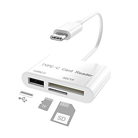 USB C Type C Card SD Reader Adapter Cable SD Micro SD TF Connection Smart Memory Card reader Type-C Port