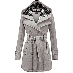 Women's Parka Winter Coat Daily Wear Jacket Dark Gray