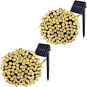 LED Solar Outdoor String Light Waterproof 12m 100LEDs 7m 50LEDs 8 Modes Solar Lights for Gardens Wedding Party Homes Patio Curtains Outdoor 2 PCS 1 PC