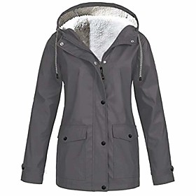 Women's Coat Solid Color Others Casual Fall  Winter Regular Coat Sports Jacket Light Pink