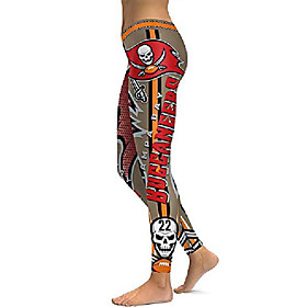 women's stretchy ankle elastic football team tights leggings tampa bay s