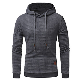 Homme Grande Taille Sweat à capuche Couleur Pleine énorme Capuche du quotidien Des sports Vacances Actif basique Pulls Capuche Pulls molletonnés Manches Longue