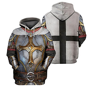 Inspiré par Le dernier templier Chevaliers templiers Costume de Cosplay Sweat à capuche Térylène Graphique Imprimé Harajuku Art graphique Sweat à capuche Pour