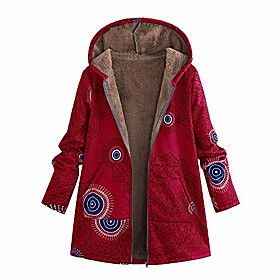 Women's Coat Pattern Others Casual Fall  Winter Long Coat Casual / Daily Jacket Blue