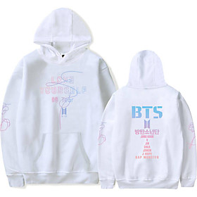 chandail à capuche pour hommes bts aime toi-même son sweat à capuche unisexe cosplay mode sweat streetwear hauts de vacances quotidiens