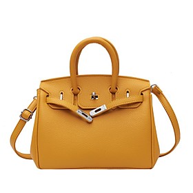 Women's Bags Satchel Top Handle Bag Date Office  Career 2021 Handbags White Black Blue Yellow