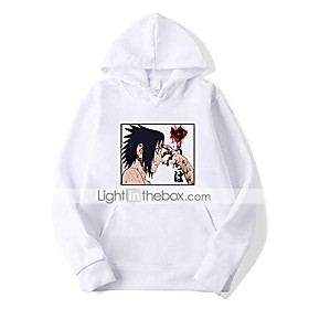 naruto fitness pullover fleece sweatshirts anime printed street hoodies for men and boy white-4-l