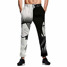 unisex 3d anime naruto printed joggers pants trousers with drawstring pockets training sweatpants style1 m