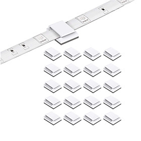 1set 50PCS 20PCS LED Strip Clips Self Adhesive LED Light Strip Mounting Bracket Clips Holder Cable Clamp Organizer for 10mm Wide IP65 Waterproof 5050 3528 2835