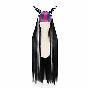 anime mioda ibuki cosplay wigs 100cm long straight mixed color wig women girls' party wigs