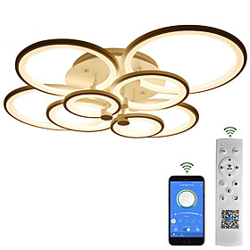 LED Ceiling Light 4 6 8 Heads Nordic Style APP Control with 2.4G Remote Control or OFF ON Control Three Color Ceiling Lamp Acrylic Ceiling Panel Lamp Unique Mi