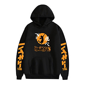 Inspiré par Haikyuu Karasuno High Costume de Cosplay Sweat à capuche 100 % Polyester Graphique Imprimé Harajuku Art graphique Sweat à capuche Pour Homme / Femm