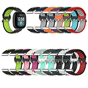 1 Pcs Watch Band Breathable Silicone Sport Strap For Fitbit Versa 3 / Fitbit Sense