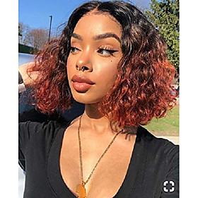 ombre copper red short curly bob wigs for black women kinkys curly hair wigs synthetic heat resistant wigs curly bob full wigs
