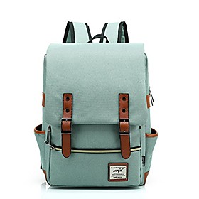 School Bag Commuter Backpack Large Capacity Backpack Light Gray Light Green Dark Gray Wine Watermelon Pink