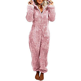 womens umbreeon plush one piece pajamas cosplay homewear sleepwear jumpsuit rompers (pink,small)