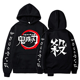 Inspiré par Tueur de démons: Kimetsu no Yaiba Cosplay Costume de Cosplay Sweat à capuche Polyester Imprimer Imprimé Sweat à capuche Pour Homme / Femme / Chic e