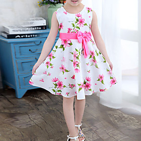 Kid's Little Girls' Dress Floral Multi Color Dresses