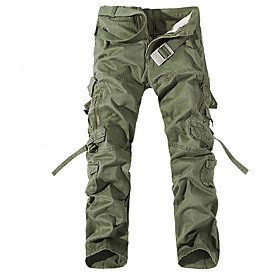 men's Tactical Cargo Pants casual Multi Pocket Trousers Straight trousers outdoors active military army cargo camo camouflage combat work pants (30, army green