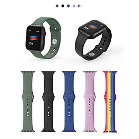 Watch Band for Apple Watch Series 6 / SE / 5/4 44mm  40mm / Apple Watch Series 3/2/1 38mm 42mm Apple Sport Band Silicone Wrist Strap
